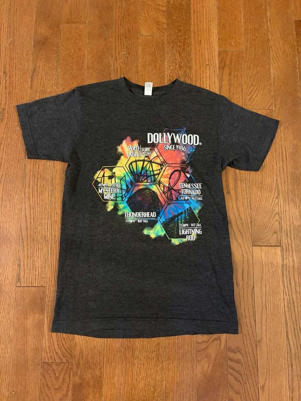 Dollywood Since 1986 Roller Coaster Hexagon T-Shirt